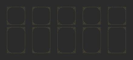 dekorativ årgång prydnad ramar vektor design element uppsättning
