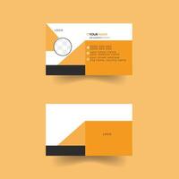 kreativ und sauber Gelb und Weiß Geschäft Karte Design Vorlage vektor