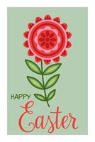 Vektor Ostern Poster mit Blume