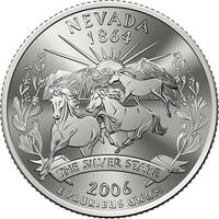 amerikan pengar fjärdedel 25 cent mynt nevada vektor