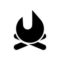 Lagerfeuer Symbol Symbol Vektor Vorlage