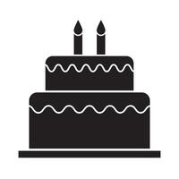 Geburtstag Kuchen Symbol Vektor Illustration Design