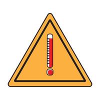 extrem Hitze Warnung Symbol Logo Vektor Design Vorlage