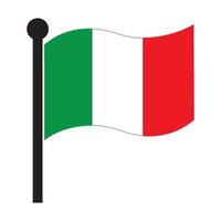 italiensk flagga ikon vektor illustration design