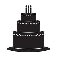 Geburtstag Kuchen Symbol Vektor Illustration Design