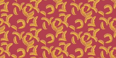 kreativ färgrik barock mönster av former monogram. sömlös guld årgång abstrakt konstnärlig texturerad vriden bakgrund. vektor hand ritade. dekorativ prydnad terrakotta utskrift. collage mall
