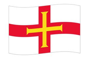 vinka flagga av de Land guernsey. vektor illustration.