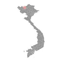lao cai Provinz Karte, administrative Aufteilung von Vietnam. Vektor Illustration.
