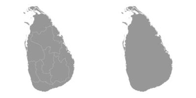 sri Lanka Karte mit Provinzen. Vektor Illustration.