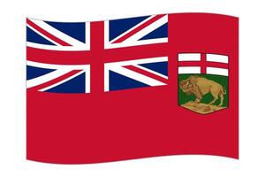 vinka flagga av Manitoba, provins av Kanada. vektor illustration.