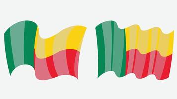3d stil flaggor av de värld vektor illustration
