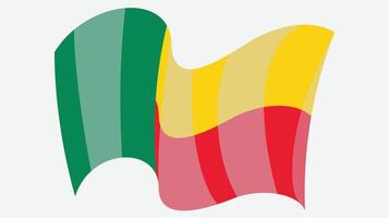 3d Stil Flaggen von das Welt Vektor Illustration