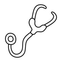 Premium-Download-Symbol des Stethoskops vektor