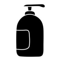 en färgad design ikon av hand tvätta flaska vektor