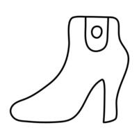 en skön design ikon av häl sko vektor
