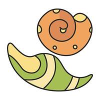 ein farbig Design Symbol von Muscheln vektor