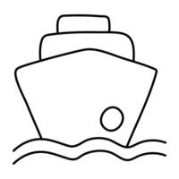 Prämie herunterladen Symbol von Ladung Boot vektor