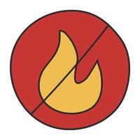 ein Symbol Design von Nein Feuer vektor