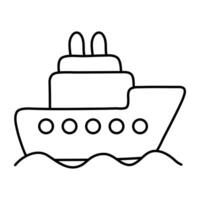 Prämie herunterladen Symbol von Ladung Boot vektor