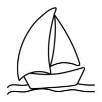 perfekt Design Symbol von Segelboot vektor