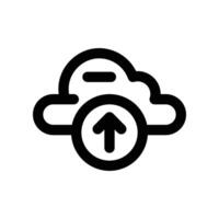 Wolke herunterladen Symbol. Vektor Linie Symbol zum Ihre Webseite, Handy, Mobiltelefon, Präsentation, und Logo Design.