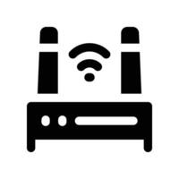 Router Symbol. Vektor Glyphe Symbol zum Ihre Webseite, Handy, Mobiltelefon, Präsentation, und Logo Design.