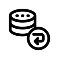 Daten Backup Symbol. Vektor Linie Symbol zum Ihre Webseite, Handy, Mobiltelefon, Präsentation, und Logo Design.