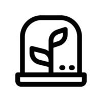 Inkubator Pflanze Symbol. Vektor Linie Symbol zum Ihre Webseite, Handy, Mobiltelefon, Präsentation, und Logo Design.