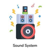 trendiges Soundsystem vektor