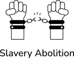 modisch Sklaverei Abschaffung vektor