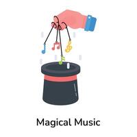 trendig magisk musik vektor