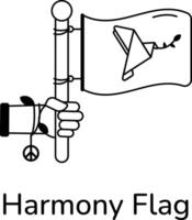 trendig harmoni flagga vektor