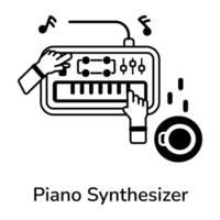 trendig piano synthesizer vektor