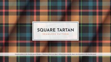 nahtlos Platz Tartan Muster. traditionell schottisch Textur. modisch Stoff. Textil- Hintergrund vektor