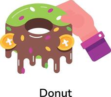 trendige Donut-Konzepte vektor