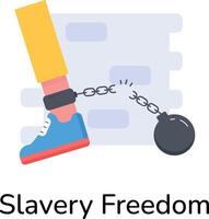 trendig slaveri frihet vektor