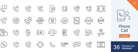 Telefon Symbole Pixel perfekt. Handy, Mobiltelefon, Nachricht, Unterstützung, ... vektor
