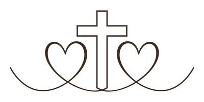 Christian schwarz Kreuz Logo und Symbol Design zum gut Freitag vektor