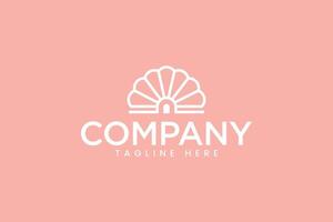 Perle Haus minimalistisch Logo zum Boutique Schmuck aufwendig Geschäft Etikette Marke Identität vektor