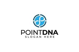 DNA unbegrenzt Punkt modern Logo zum Gesundheitswesen und medizinisch vektor