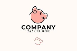 groß Schwein abstrakt Logo Design zum Tier Essen Bauernhof Restaurant Unternehmen Geschäft vektor