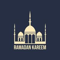 minimalistisk ramadan moské islamic logotyp ikon bakgrund begrepp vektor design