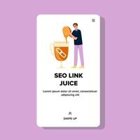 hemsida seo länk juice vektor