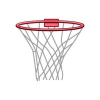 spel basketboll ring tecknad serie vektor illustration