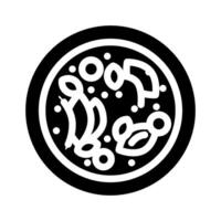 Muschel Chowder Meer Küche Glyphe Symbol Vektor Illustration