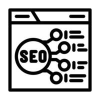 aus Seite SEO Linie Symbol Vektor Illustration