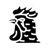 Hahn Tier Glyphe Symbol Vektor Illustration