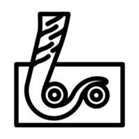 Bildung Schmied Metall Linie Symbol Vektor Illustration