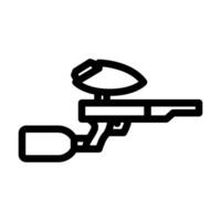 Gewehr Paintball Spiel Linie Symbol Vektor Illustration