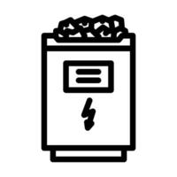 elektrisch Sauna Linie Symbol Vektor Illustration